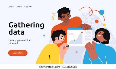 Online education modern flat design isometric concept. Landing page template. Vector illustration for web and graphic design.