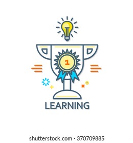 Online Education. Podcasting & Webinar Design. E- learning. Vector illustration