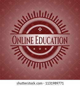 Online Education red emblem