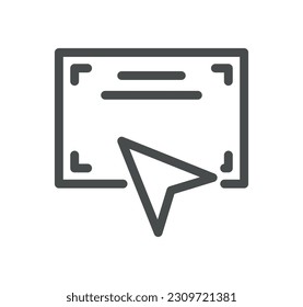 Online education related icon outline and linear vector.