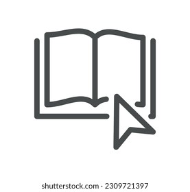 Online education related icon outline and linear vector.
