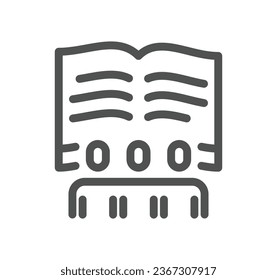 Online education related icon outline and linear vector.