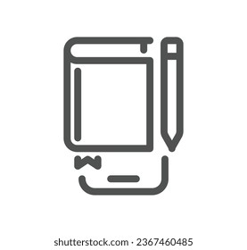 Online education related icon outline and linear vector.