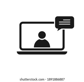 Online Education Resources Vector Icon, Online Learning Courses, Distant Education