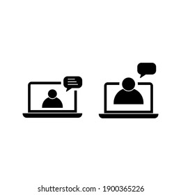 Online education resources vector icon, online learning courses, distant education color editable