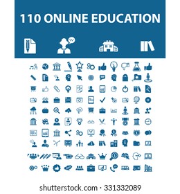 online education, science, school, learning, lesson, study icons