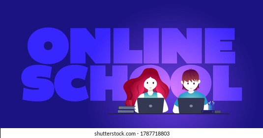 Online Education Self Learning Concept Vector Stock Vector (Royalty ...