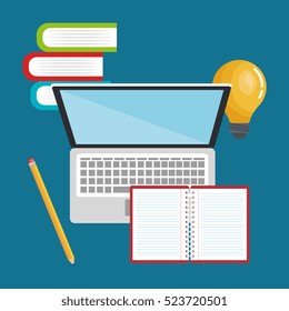 online education set icons
