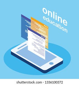online education with smartphone