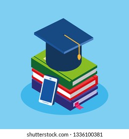 online education with smartphone and ebooks