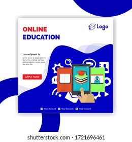 Online Education Social Media Instagram Post &web Banner Template Premium Vector

