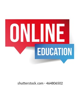 Online Education speech bubble