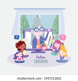 aula virtual de estudiantes de educación en línea