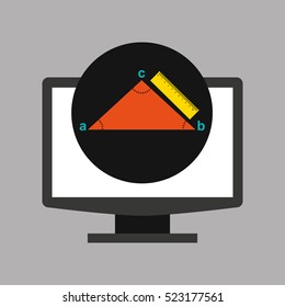 online education technology geometry triangle vector illustration eps 10