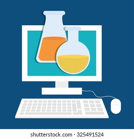 online education theme design, vector illustration eps10.
