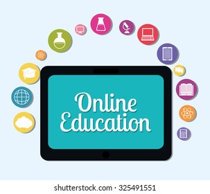 online education theme design, vector illustration eps10.