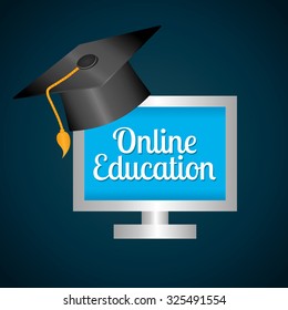 online education theme design, vector illustration eps10.