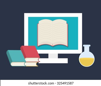 online education theme design, vector illustration eps10.