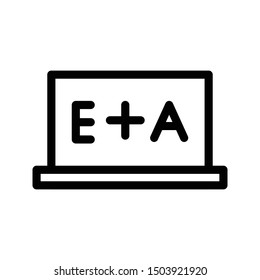 online education thin line vector icon