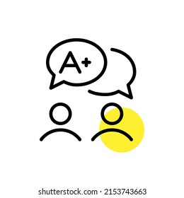Online education using chats and video calls. Pixel perfect, editable stroke line art icon