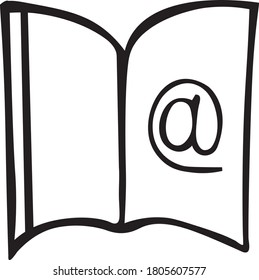 online education vector book icon isolated digital flat illustration study sign design element 