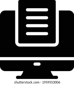 online education vector glyph flat icon