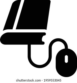 online education vector glyph flat icon