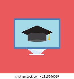 Online education vector icon