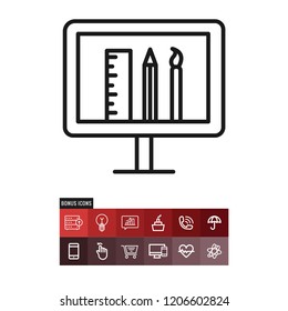 Online education vector icon