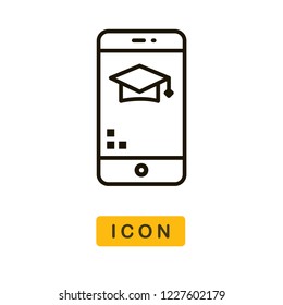 Online education vector icon
