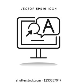 Online education vector icon