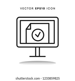 Online education vector icon