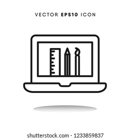 Online education vector icon