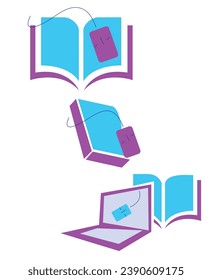 ONLINE EDUCATION VECTOR ICON .