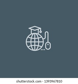Online Education vector icon. Online Education concept stroke symbol design. Thin graphic elements vector illustration, outline pattern for your web site design, logo, UI. EPS 10.