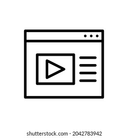 Online education vector icon, online courses illustration sign. webinar symbol or logo.