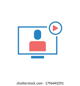 online education vector icon logo design