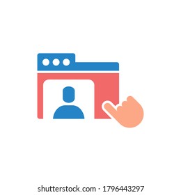 online education vector icon logo design