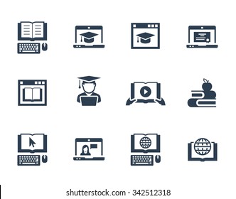 Online Education Vector Icon Set