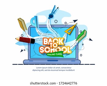 Online Education ,Vector icons and elements for Back to school. 
