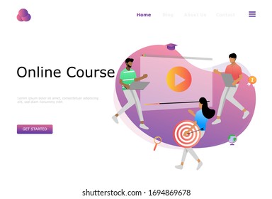 Illustrationskonzept für die Online-Vektorillustration im Bildungsbereich, geeignet für Web-Landing-Page, i, mobile App, redaktionelle Gestaltung, Flyer, Banner und andere damit verbundene Veranstaltungen