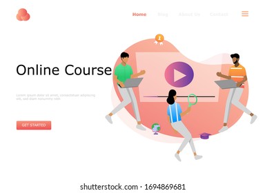 Illustrationskonzept für die Online-Vektorillustration im Bildungsbereich, geeignet für Web-Landing-Page, i, mobile App, redaktionelle Gestaltung, Flyer, Banner und andere damit verbundene Veranstaltungen