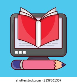 online education Vector illustration on a transparent background.Premium quality symmbols. vector line flat  icon for concept and graphic design.