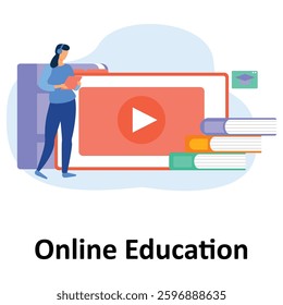 Online Education Vector illustration which can easily modify or edit


