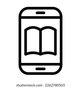 Diseño de iconos de línea de vectores de educación en línea