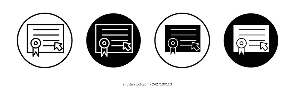 Online education vector line icon illustration.