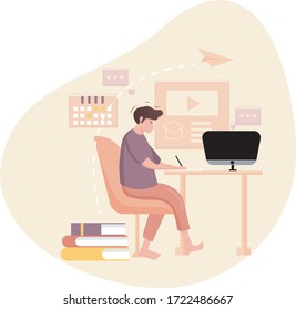 online education vector modern illustration 