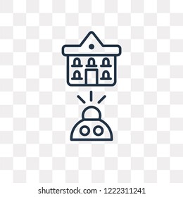 Online education vector outline icon isolated on transparent background, high quality linear Online education transparency concept can be used web and mobile