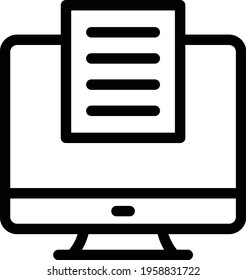 online education vector thin line icon