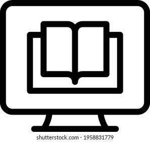 online education vector thin line icon